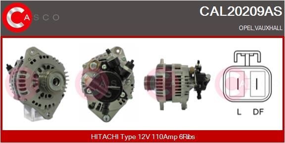 CASCO CAL20209AS Alternator R1530090