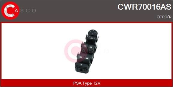 OEM-quality CASCO CWR70016AS Switch, window regulator