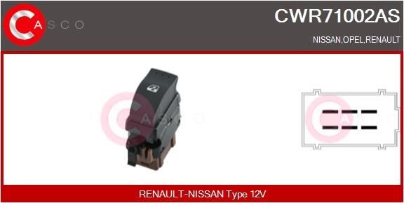 Original CWR71002AS CASCO Window winder switch RENAULT