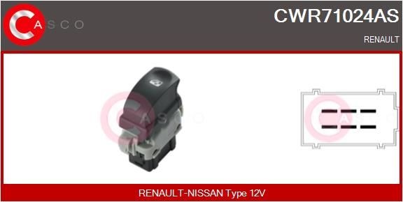 OEM-quality CASCO CWR71024AS Switch, window regulator