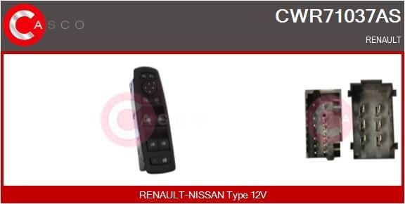 CASCO CWR71037AS Window switch RENAULT FLUENCE in original quality