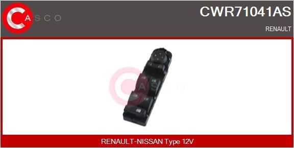 CWR71041AS CASCO Electric window switch RENAULT Driver side