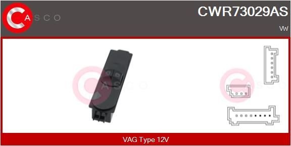 CASCO CWR73029AS Window switch VW Crafter 30-35