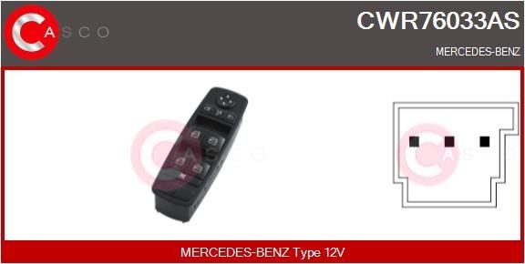CASCO CWR76033AS Electric window switch W164 ML 350 4-matic 272 hp Petrol 2006 price