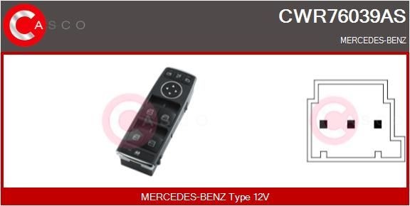 CASCO CWR76039AS Power window switch W176 A 180 CDI 1.8 109 hp Diesel 2012 price