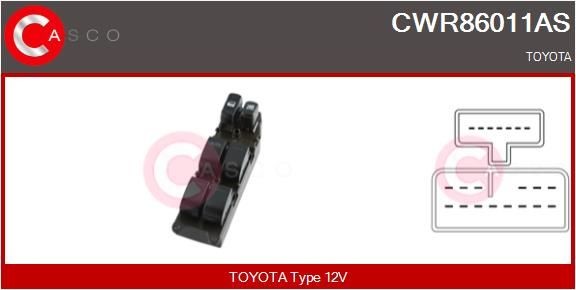 Toyota Window switch CASCO CWR86011AS at a good price