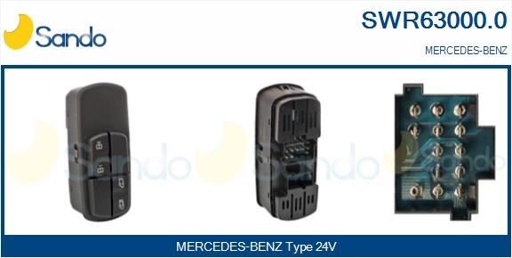 SWR63000.0 SANDO Fensterheberschalter MERCEDES-BENZ AXOR 2