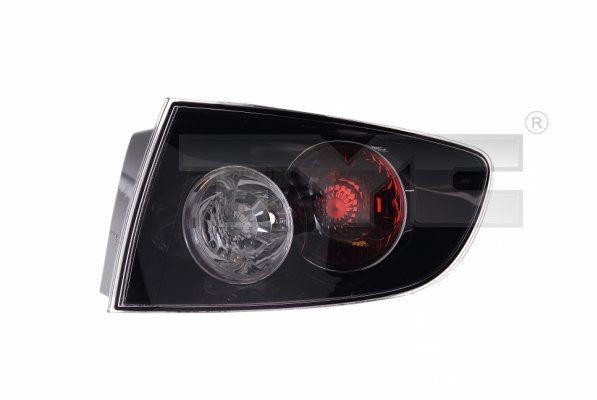 11-1102-01-2 TYC Tail lights MAZDA Left, Outer section, black, without bulb holder