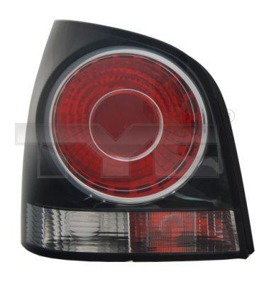 11-1116-21-2 TYC Tail lights VW Left, black, without bulb holder