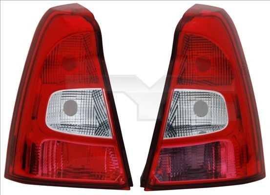 11-11550-01-2 TYC Tail lights DACIA Left, without bulb holder