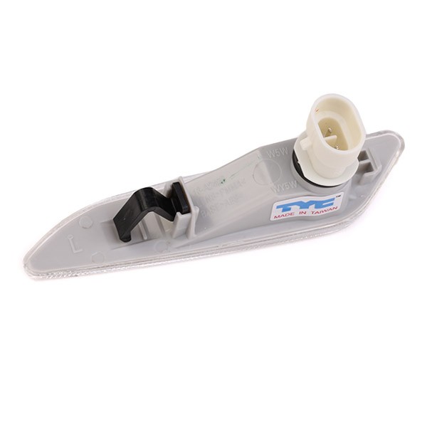 TYC 18-0240-15-2 Side indicator white, lateral installation, Left Front, with bulb holder