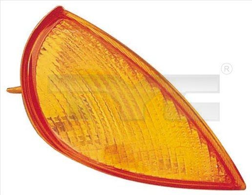 Turn signal light TYC Orange, Right Front, with bulb holder - 18-5435-05-2