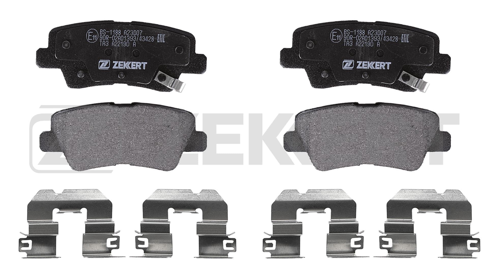 ZEKKERT BS-1188 Brake pad set 58302-E6A50