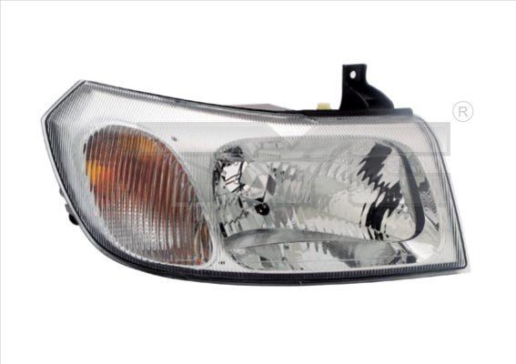 TYC 20-0065-05-2 Headlight Right, H4, chrome, with bulb holder, without electric motor