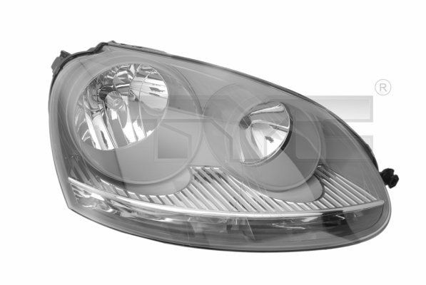 TYC 20-0317-05-2 Headlight Right, H7/H7, with bulb holder, with electric motor
