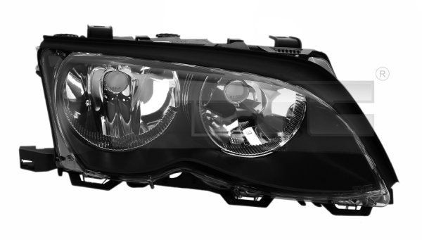 TYC 20-0321-01-2 Headlight Right, H7/H7, without bulb holder, with electric motor