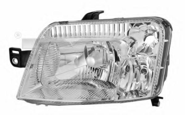 TYC 20-0336-15-2 Headlight Left, H4, for right-hand traffic, with electric motor