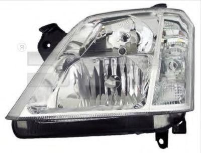 TYC 20-0338-05-2 Headlight Left, H7, H1, with bulb holder, without electric motor