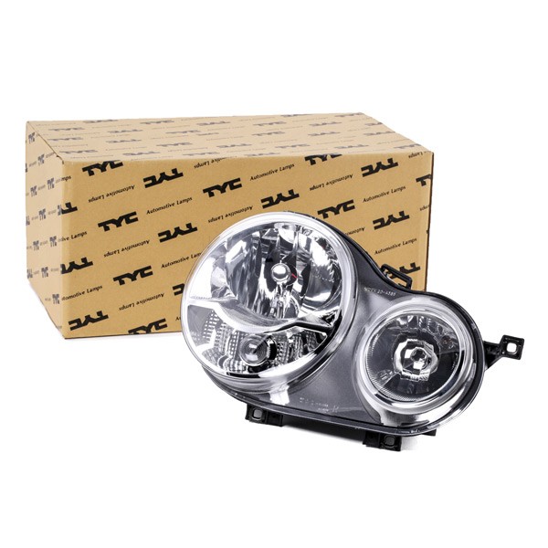 20-0385-05-2 TYC Headlight Right, H7, H1, with electric motor