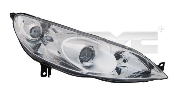 TYC 20-0449-05-2 Headlight Right, H7, H1, for right-hand traffic, with electric motor