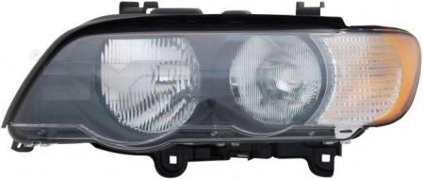 TYC 20-0500-15-2 BMW X5 E53 2004 Headlamps Left, H7, HB3, White, with electric motor