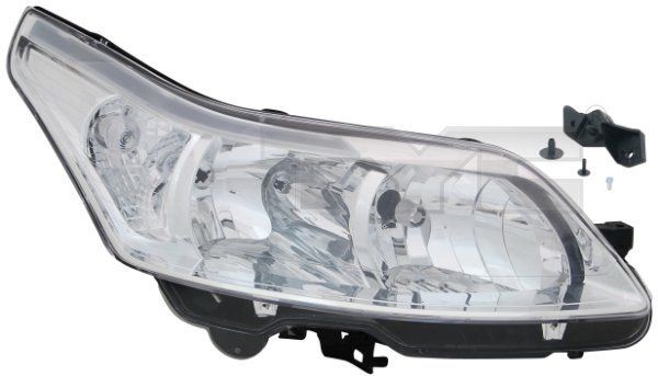 Head lights TYC Right, H7, H1, for right-hand traffic, with electric motor - 20-0663-15-2