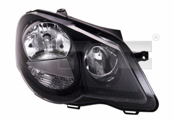 TYC 20-0729-15-2 Headlight Right, H7, H1, for right-hand traffic, with electric motor