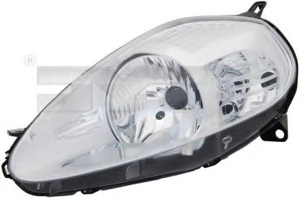 TYC 20-0850-25-2 Headlight Left, H4, for right-hand traffic, with electric motor