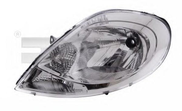 TYC 20-1100-35-2 Headlight Left, H4, white, for right-hand traffic, without electric motor