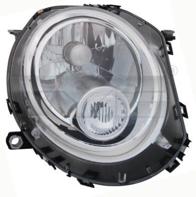 TYC 20-1111-15-2 Headlight Right, H4, white, for right-hand traffic, with electric motor