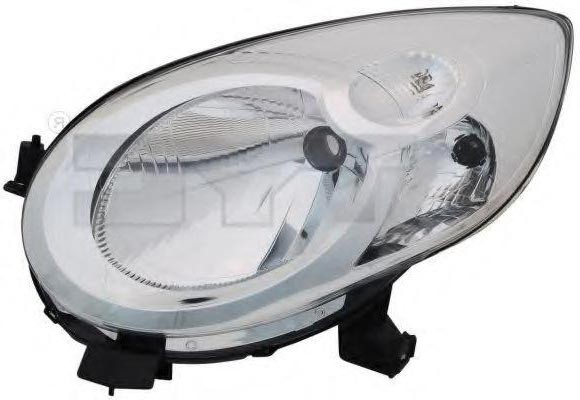 TYC 20-11606-05-2 Headlight Left, H4, for right-hand traffic, without electric motor