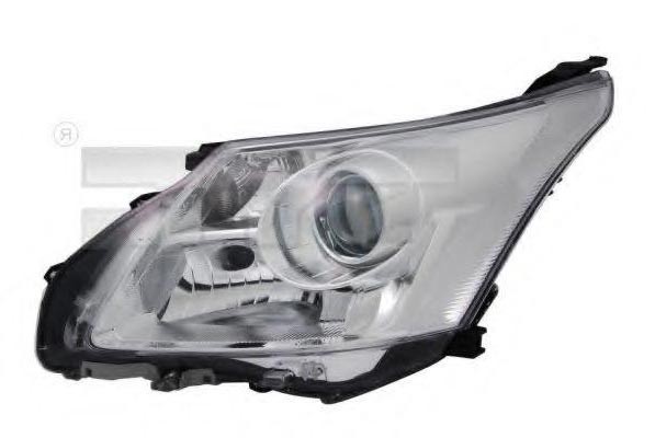 20-11928-15-2 TYC Headlight TOYOTA Left, H11, HB3, for right-hand traffic, with electric motor