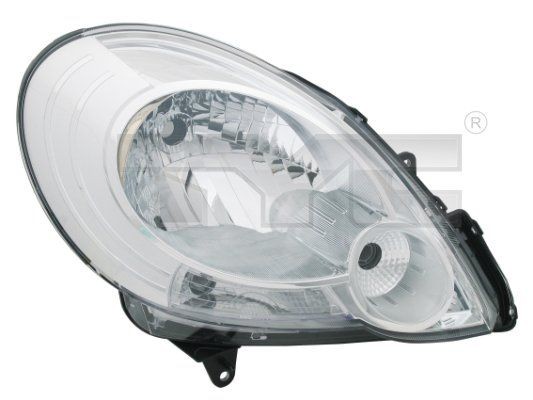 TYC 20-1399-05-2 Headlight Right, H4, P21/5W, chrome, with daytime running light, for right-hand traffic, with electric motor