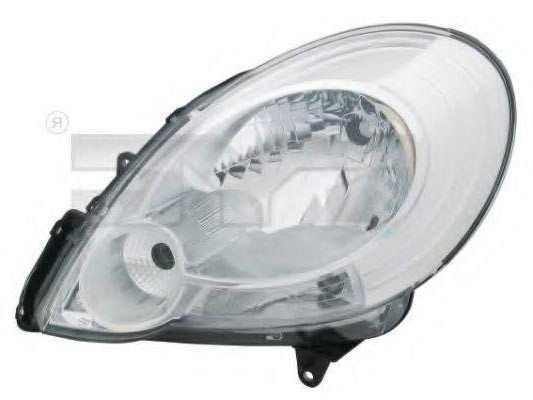 TYC 20-1400-05-2 Headlight Left, H4, P21/5W, chrome, with daytime running light, for right-hand traffic, with electric motor