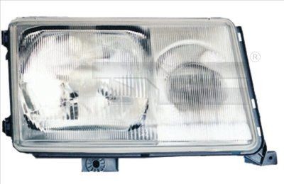 TYC 20-3090-05-2 Headlight Right, H4, H3, with front fog light, with bulb holder
