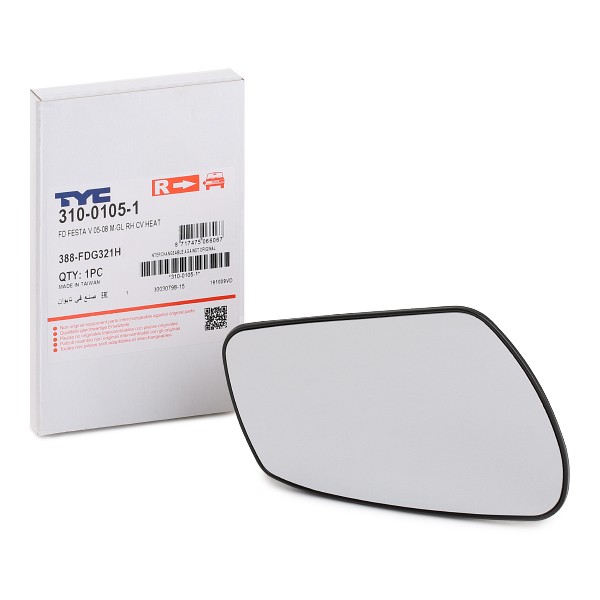 Ford C-MAX Mirror Glass, outside mirror TYC 310-0105-1 cheap