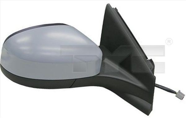 TYC 310-0138 Wing mirror Left, primed, for electric mirror adjustment, Electronically foldable, with memory, Aspherical, Heatable