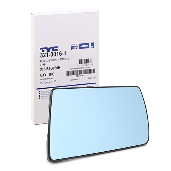 Great value for money - TYC Mirror Glass, outside mirror 321-0016-1