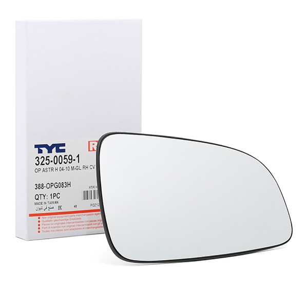 TYC Miroir De Rétroviseur OPEL 325-0059-1 13141984,6428785 Glace Retroviseur,Verre De Rétroviseur,Ve