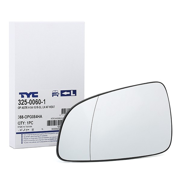 325-0060-1 TYC Side mirror glass SAAB Left