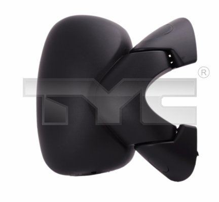 TYC 325-0076 Wing mirror Left, black, Convex, for manual mirror adjustment