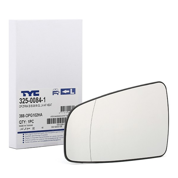 TYC Miroir De Rétroviseur OPEL 325-0084-1 13162274,1426545 Glace Retroviseur,Verre De Rétroviseur,Ve