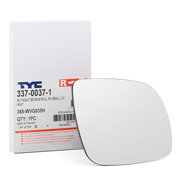 TYC Miroir De Rétroviseur VW,SEAT 337-0037-1 3B1857522C,6N1857522C,3B1857522C 6N1857522C,3B1857522,6N1857522C