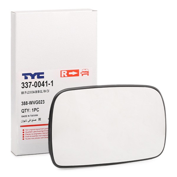337-0062-1 TYC Spiegelglas, Außenspiegel links für VW POLO ▷ AUTODOC Preis  und Erfahrung