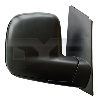 TYC 337-0129 Wing mirror Right, black, Convex, for manual mirror adjustment