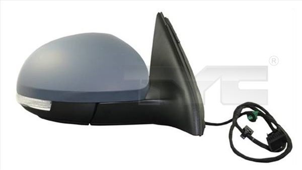TYC 337-0169 Wing mirror Right, primed, for electric mirror adjustment, Convex, Heatable