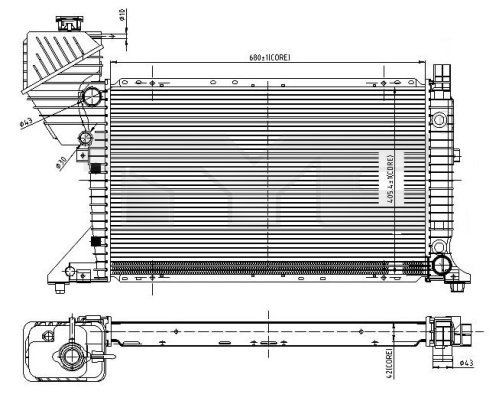 TYC 721-0010 Engine radiator A9015003900