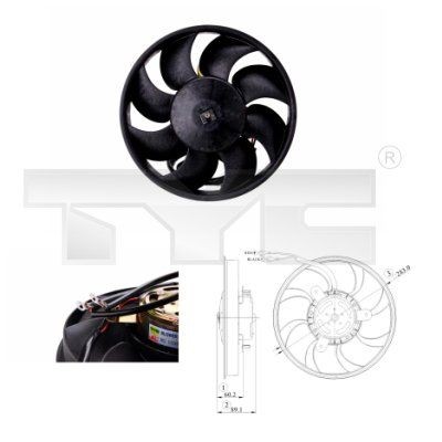 TYC 802-0010 Fan, radiator 4A0 959 455C
