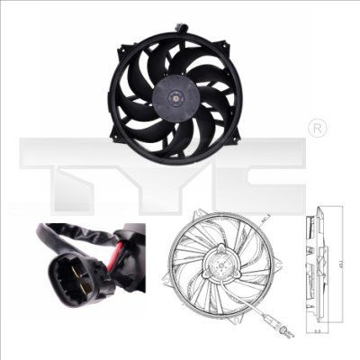 TYC 805-0006 Fan, radiator 9635494380