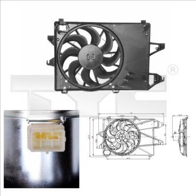 TYC 810-0001 Fan, radiator 95BB-8C607-AG